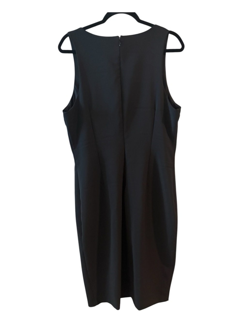Bold Elements Black Lace-Up Dress Size Large | Sleek Career Chic Bodycon - Picture 3 of 13